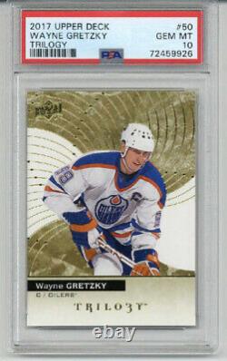 2017 Upper Deck Trilogy #50 Wayne Gretzky Card Oilers Psa 10 Low Pop 4 Rare