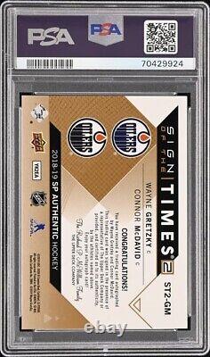 2018-19 SP Authentic Gretzky McDavid DUAL AUTO /25 Sign Of The Times PSA 10