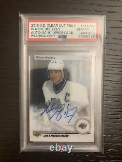 2018-19 UD Clear Cut Tribute 90-91 SSP Wayne Gretzky PSA 10/Auto 10 POP 1