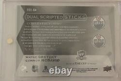 2018-19 UD the Cup Connor McDavid/ Wayne Gretzky Dual Scripted Sticks Auto 2/5