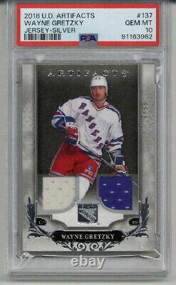 2018 Upper Deck Artifacts Jersey Relic Silver Wayne Gretzky /99 Psa 10 Low Pop 1