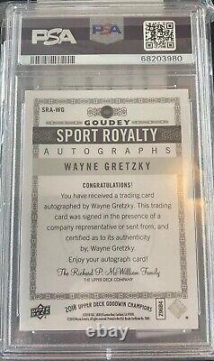 2018 Upper Deck Godwin Champs Wayne Gretzky Goudey Sport Royalty Auto Psa 10