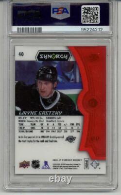 2018 Upper Deck Synergy Red Wayne Gretzky Card Kings Psa 10 Low Pop Very Rare