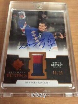 2019-20 UD Ultimate WAYNE GRETZKY /25 Icons auto patch Upper Deck Rangers