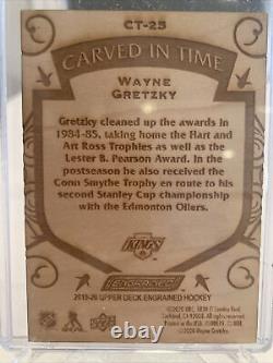 2019-20 Upper Deck Engrained Carved In Time Wayne Gretzky #CT-25