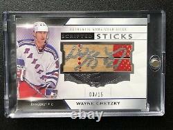 2019-20 Upper Deck The Cup Wayne Gretzky Scripted Sticks Auto /15 #SS-WG
