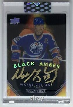 2019-20 Upper Deck UD Clear Cut Black Amber Autograph Wayne Gretzky Group A SP
