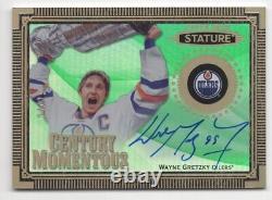 2019-20 Upper Deck stature Wayne Gretzky Century Momentous Green /25 Autograph