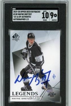 2019 Upper Deck Buybacks 2015 Wayne Gretzky SP Authentic Auto True 1/1 SGC 9/10