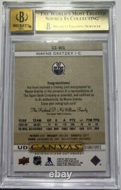 2019 Wayne Gretzky Clear Cut Canvas Auto/99 Red Ink BGS 10 Pristine Auto 10