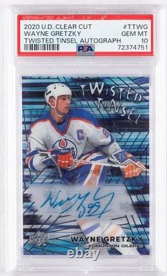 2020-21 UD Clear Cut Twisted Tinsel Wayne Gretzky Auto Autograph PSA 10