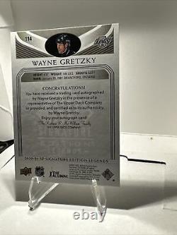 2020-21 UD SP Signature Edition Legends Wayne Gretzky SSP auto 9/10