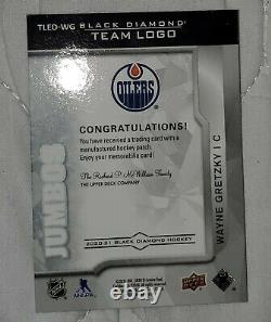 2020-21 Upper Deck Black Diamond Jumbo Team Logo Wayne Gretzky