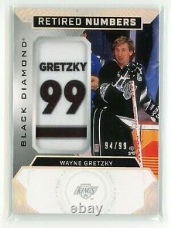 2020-21 Upper Deck Black Diamond Retired Numbers Wayne Gretzky #/99 Kings