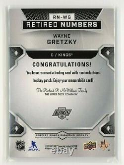 2020-21 Upper Deck Black Diamond Retired Numbers Wayne Gretzky #/99 Kings