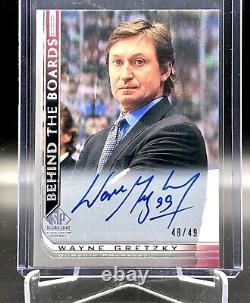 2020-21 Upper Deck SP Signature Legends Behind The Boards Auto Wayne Gretzky /49