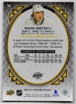 2020-21 Upper Deck Stature Portrait #76 Wayne Gretzky 67/99 Los Angeles Kings