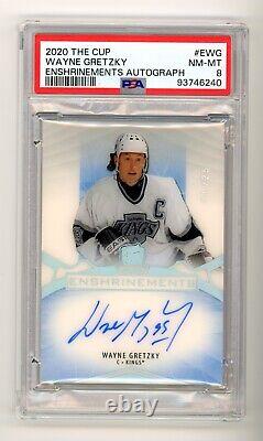 2020-21 Upper Deck The Cup Enshrinements Auto /25 Sp Wayne Gretzky Psa 8 Kings