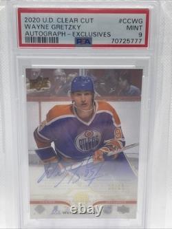 2020 Upper Deck Clear Cut Wayne Gretzky Autograph Exclusives 10/15 Mint 9
