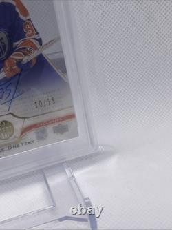 2020 Upper Deck Clear Cut Wayne Gretzky Autograph Exclusives 10/15 Mint 9