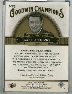 2020 Wayne Gretzky Auto Upper Deck Goodwin Champions Hockey Card #A-WG