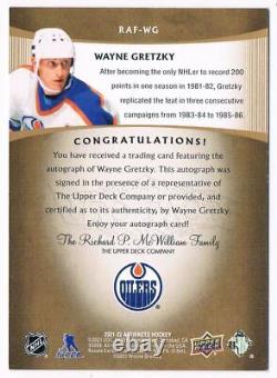 2021-22 Upper Deck Artifacts Auto Facts Wayne Gretzky Edmonton Oilers #raf-wg