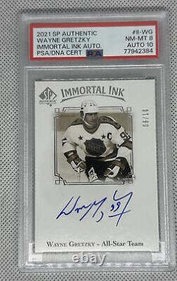 2021-22 Upper Deck Sp Authentic Wayne Gretzky Immortal Ink Auto /10 Psa