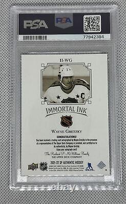 2021-22 Upper Deck Sp Authentic Wayne Gretzky Immortal Ink Auto /10 Psa