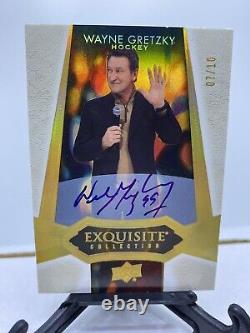 2021 Upper Deck Exquisite Collection Wayne Gretzky Auto /10 On Card V-WG