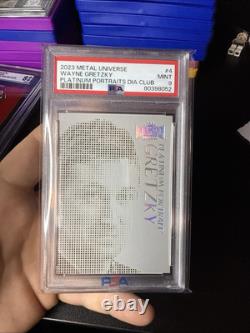 2021 Upper Deck Metal Universe Wayne Gretzky Platinum Portait Oilers PSA 9