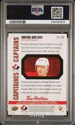 2021 Upper Deck Tim Hortons Team Canada Captains CC15 Wayne Gretzky PSA 10 POP 1