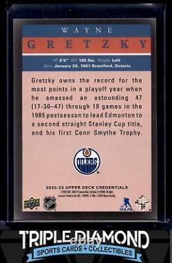 2022-23 Upper Deck Credentials Fleer Provisions Wayne Gretzky Easter Egg B997