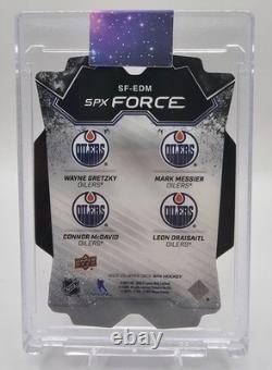 2022-23 Upper Deck SPx Force Gretzky McDavid Draisaitl Messier Oilers Die-Cut
