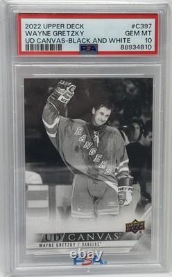 2022-23 Upper Deck UD Canvas Black #C397 Wayne Gretzky New York Rangers PSA 10