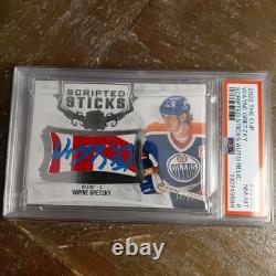2022 The Cup Wayne Gretzky Scripted Sticks /15 MEM Auto PSA 8