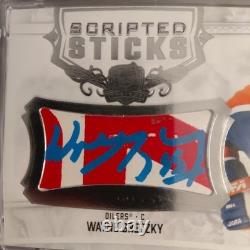 2022 The Cup Wayne Gretzky Scripted Sticks /15 MEM Auto PSA 8