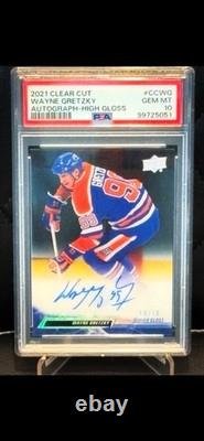2022 Upper Deck Clear Cut 2021-22 Wayne Gretzky Autograph-high Gloss 10/10 Psa10