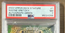2022 Upper Deck Stature Wayne Gretzky Gren Autograph 21/25 #1 Psa 7
