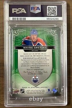 2022 Upper Deck Stature Wayne Gretzky Gren Autograph 21/25 #1 Psa 7