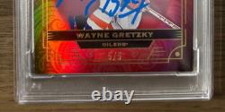 2022 Upper Deck Stature Wayne Gretzky Photo Variant Red Auto 5/5 #1 Psa 8