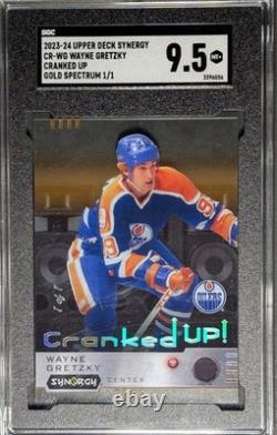 2023-24 Upper Deck SYNERGY WAYNE GRETZKY CRANKED UP GOLD SPECTRUM 1/1 SGC 9.5