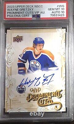 2023 Upper Deck Nscc Wayne Gretzky Prominent Cuts VIP 3/10 Rangers PSA 10 DNA 10