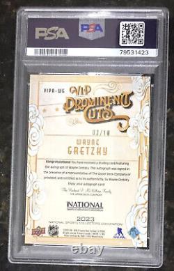 2023 Upper Deck Nscc Wayne Gretzky Prominent Cuts VIP 3/10 Rangers PSA 10 DNA 10