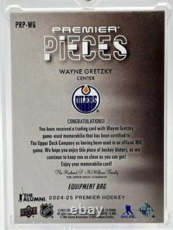 2024-25 UD Premier WAYNE GRETZKY Pieces Equipment Bag Relic Oilers HOF 09/35