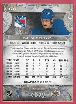 2024-25 Upper Deck Artifacts Wayne Gretzky Seafoam Green 07/10 New York Rangers