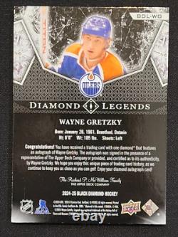 2024-25 Upper Deck Black Diamond Diamond Legends 1/1 Wayne Gretzky Autograph