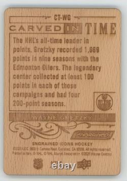 2024-25 Upper Deck Engrained Icons Carved In Time Wayne Gretzky CT-WG
