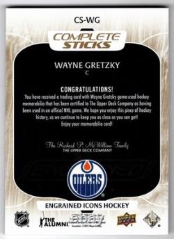 2024-25 Upper Deck Engrained Icons Complete Sticks Gold WAYNE GRETZKY CS-WG 5/10