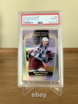 2024-25 Upper Deck Stature Legends Wayne Gretzky #26 Black /10 PSA 8