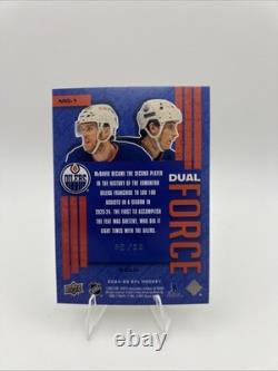 2024 SPx Dual Force Gold Achievement /25 Connor McDavid Wayne Gretzky #MG-1 HOF